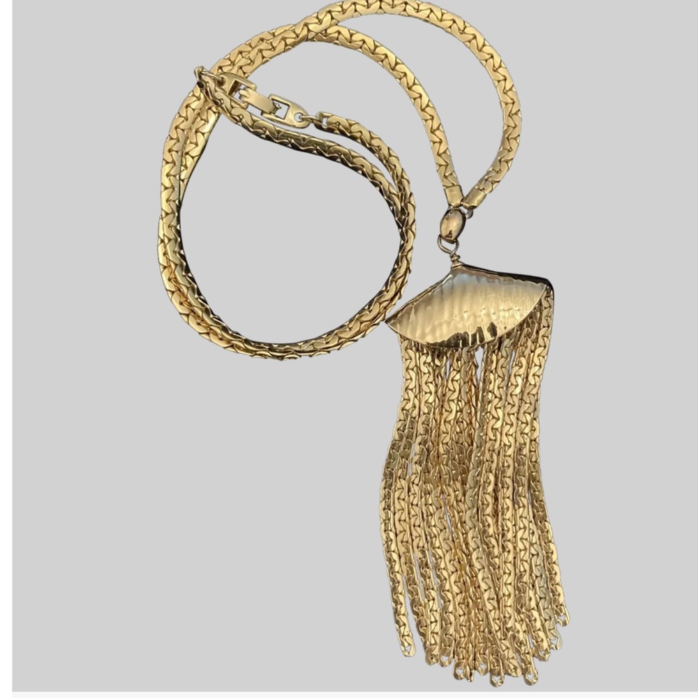 Vintage 1970’s Napier Gold-Tone Tassel Necklace